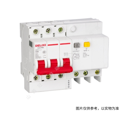 德力西三相四線漏電斷路器DZ47sLE 3P+N C 16A DZ47SLEN6C16