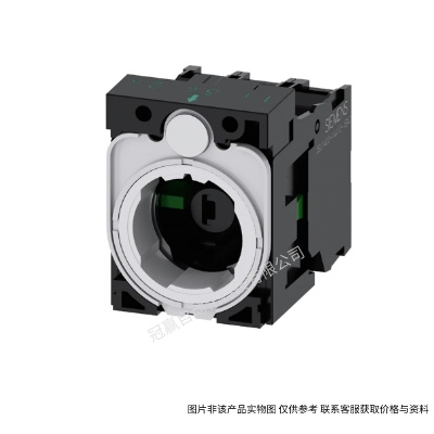 西門子3SU1平頭圓鈕帶燈 1NO黃色 22MM瞬動型3SU1136-0AB30-1BA0