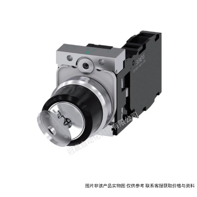 西門子3SU1平頭圓鈕帶燈 1NO無色 22MM瞬動型3SU1102-0AB70-1BA0